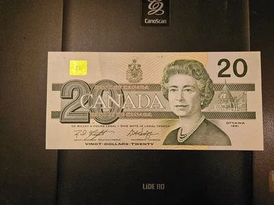Billete de 20 dólares del Banco de Canadá 1991 AWV3220913 SIN CIRCULAR Foto 1 de 4