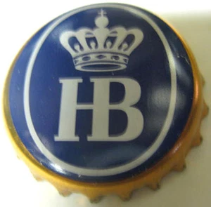 HB HOFBRAU Copper edge Beer CROWN, Bottle Cap w/ Crown, Munchen, GERMANY, NICE - Picture 1 of 1