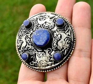 Lapis Vintage Tribal Ring 2 Band Kuchi Afghan Jewelry Bohemian Ethnic Boho Gypsy - Picture 1 of 6