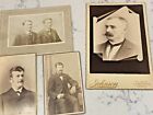 Antique Cabinet Photograph Lot 4 Men Males Iowa Illinois 