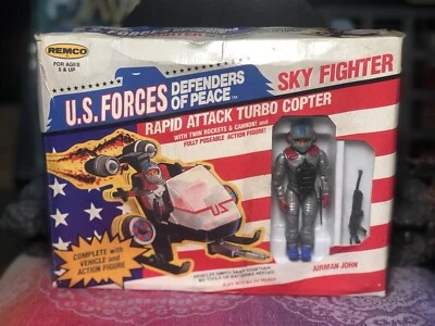 1986 Remco Sky Fighter RAPID ATTACK TURBO COPTER US FORCES Defenders of Peace - Image 1 of 4