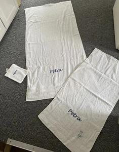 Handtuch-Set - Duschtuch, Handtuch und Waschlappen- mit Namen Petra bestickt-Neu - Bild 1 von 9