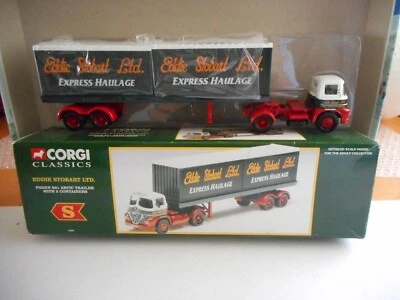 Corgi 14301 Foden S21 Artic Trailer Stobart + 2 Containers +Mirr +Cert Auth+ Box - Image 1 of 4