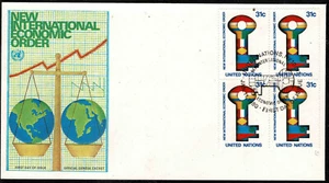 UN New York 1980 New International Economic Order FDC  - Block Of Four - MInt 2 - Picture 1 of 1
