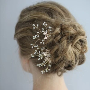 HBH Brautmoden Brautschmuck Haarstecker Strasssteinen und Perlen I Blumen - Bild 1 von 5