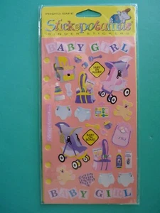 Stickopotamus/Sticko BABY GIRL Binder Sheet Scrapbook Stickers - Picture 1 of 2