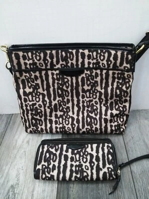 Bolso Cartera Coach Grande 11"x13" Ocelote Estampado Leopardo Correa Ajustable 20" con Cartera Foto 1 de 4