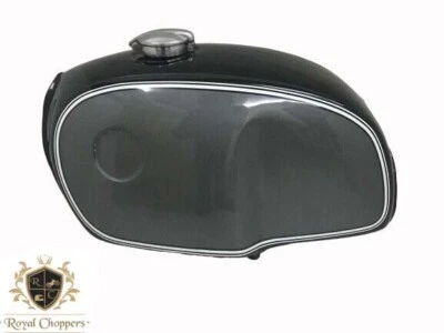 Tanque de gasolina de aluminio pintado negro y plata BMW R100 RT RS R90 R80 R75|Se adapta a Foto 1 de 4