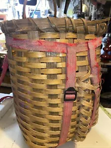 Adirondack Vintage Embelished 16”  Trappers Basket, Gathering MUST SEE - Picture 1 of 10