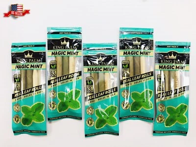 ROLLOS DE HOJAS 100% REALES SABOR A MENTA KING PALM MINI TAMAÑO 5 PAQUETES Foto 1 de 4