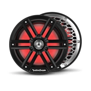 Rockford Fosgate M2-8B 8" 2-Way Marine Audio Coaxial Speakers w/ RGB LED - Black - Picture 1 of 3