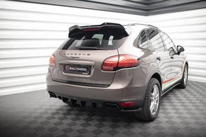Difusor de aproximación trasero para Porsche Cayenne Mk2 negro brillante - Imagen 1 de 9