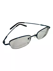 Anteojos para mujer Zenni medio marco y estuche de metal azul - Imagen 1 de 15