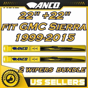 ANCO Beam Blade Wiper Blades fit GMC Sierra 1999-2015 - 19220x2 Wipers 2-Pack - Picture 1 of 8