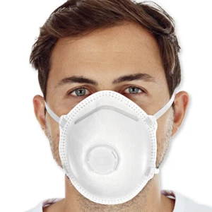 12 x FFP2 Feinstaubmaske mit Ventil nach EN 149 Atemschutz Staubmaske Formmaske - Bild 1 von 4