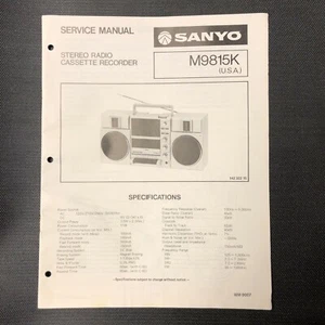 Sanyo M9815K Service Manual - Picture 1 of 2