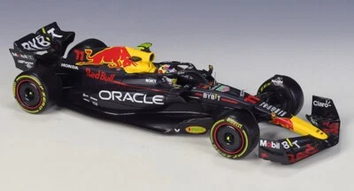 Bburago 1:24 Signature F1 2023 RB19 #11 Sergio Checo Perez Model Car w/ Helmet - Image 1 of 3