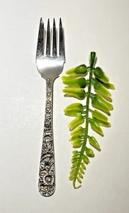 S.Kirk & Son Sterling Silver Repoussé Salad Fork 6-1/8"Lg 34.2 Gr. No Monogram - Picture 1 of 13