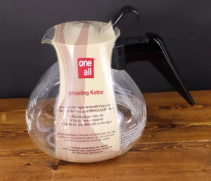 Medelco 12-Cup Glass One-all Stovetop Whistling Kettle Made in Germany & US NEW - Bild 1 von 2