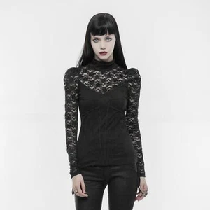 Punk Rave Black jersey long sleeve tee - Picture 1 of 12