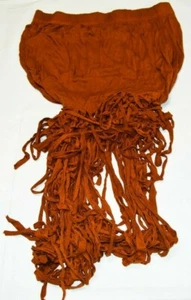 Cleo Damen lässiger langer Fransenrock mit Tasselsaum dehnbar hellbraun Größe 12 - Bild 1 von 6