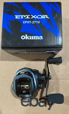 Okuma Epixor EPXT-271V carretel de isca destro 8B linha 10-195 12-165 14-120 7.0:1 novo na caixa - Imagem 1 de 2