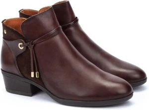 Pikolinos Daroca Boots Womens 6.5-7 Brown Leather Block Heel Ankle Bootie ZPO698 - Picture 1 of 12