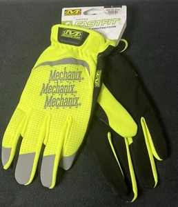 Mechanix Wear Hi-Viz Fast-Fit Fluorescent Yellow Gloves - Large - Picture 1 of 8