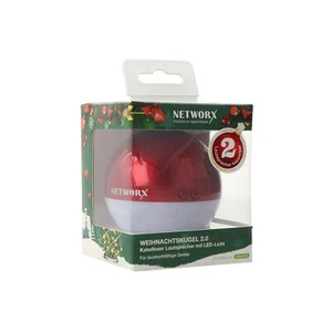 Networx Weihnachtskugel Lautsprecher TUNE LED Bluetooth Christmas Ball rot - Bild 1 von 4