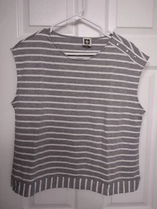 Blusa de Anne Klein a Rayas Sin Mangas - Talla M Nueva Sin Etiquetas - Imagen 1 de 5