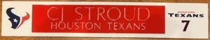 CJ STROUD  HOUSTON TEXANS  FULL COLOR LOGO WITH ENGRAVED NAME PLATE - Picture 1 of 1