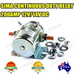 SOLENOIDS STARTER INTERMITTENT RELAY SWITCH 200AMP 14V/12V DC UNIVERSAL - Picture 1 of 4