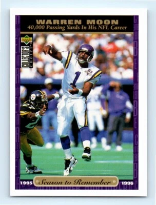 1996 Collector's Choice Season to Remember Warren Moon Minnesota Vikings #65 - Image 1 of 2