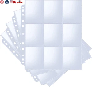 36-Pack Trading Card Sleeve Pages 9-Pocket Binder Sheets for Sports Game Cards - Picture 1 of 7
