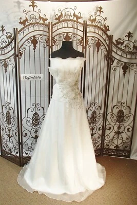 WW63 PRIVATE LABEL IVORY  IJ 9790 SZ 10 $849 STRAPLESS FORMAL WEDDING GOWN DRESS - Image 1 of 4