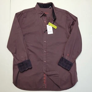 ROBERT GRAHAM Men's Size 2XL Burgundy Red Long Sleeve EADEN Woven Shirt XX-LARGE - Picture 1 of 7