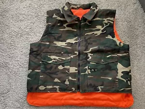 Vintage Sports Afield | Reversible Camouflage Orange Hunting Vest | Size XXL - Picture 1 of 9