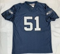 Team Apparel Seattle Seahawks Lofa Tatupu NFL Jersey Youth Boys SZ XL Navy Blue