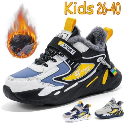 Invierno Niños Botas de Nieve Niños Cálidas Deportes Zapatos para Correr Niños Informales Tenis Foto 1 de 4