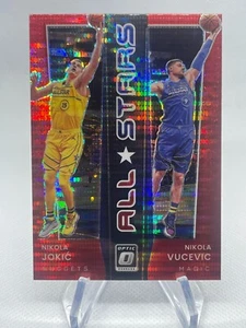 2021-22 Donruss Optic All-Stars #3 Nikola Jokic & Vucevic Red Pulsar - Nuggets - Picture 1 of 6