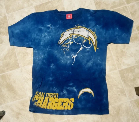 vintage san diego chargers t shirt los Angeles NFL football M medium tie dye Cover
