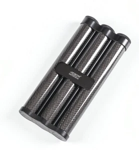 3/set Black carbon fiber portable Cigar Moisture-proof Storage tubes - Picture 1 of 6