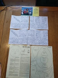 1970s Needlewoman MULTI USE Transfer + instructions: The Toy Shop felt animals - Picture 1 of 5