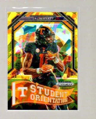 2023 Panini Prizm Draft Picks #SO-14 Jalin Hyatt Student Orientation Gold Ice - Image 1 of 2