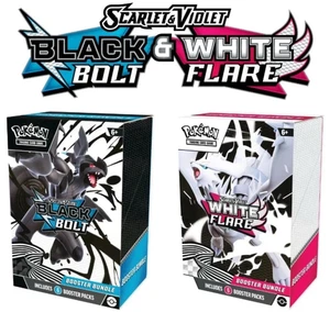 PREORDER 22ndAug Pokemon TCG Black Bolt & White Flare ENG Booster Bundle Combo - Picture 1 of 1