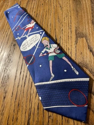 Calentadores de banco Richard L. Torrey usados en excelente estado corbata de seda tenis novedad Foto 1 de 4