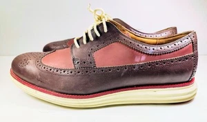 COLE HAAN MEN'S LUNAR GRAND LONG WING BROGUE SHOES (FITS LIKE A 13) - Picture 1 of 7