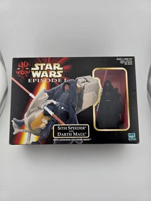 Star Wars Episode 1 Sith Speeder And Darth Maul Action Figure 1998 Hasbro NIB - Image 1 of 3
