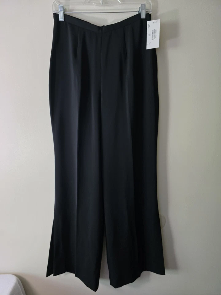 Le Suit Petite Black Trousers Quiet Luxury Classic Romantic Feminine NWT Sz 8P - Image 1 of 4