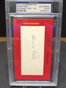 2010 "In Memory Of" HOMER PEEL ⚾RED PSA/DNA Auto Slab Rip 1997 #4/5 GradedGeekz - Picture 1 of 12